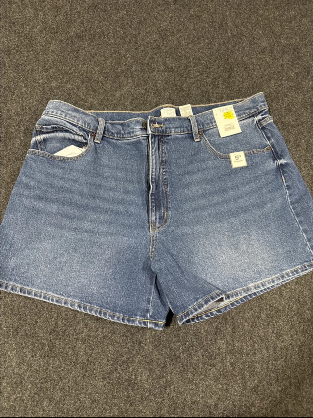 Time and Tru Classic Mid-Blue Denim Shorts